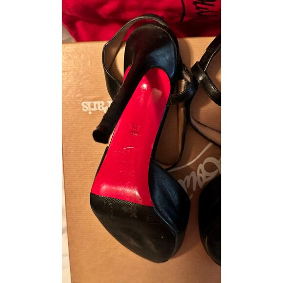 SOLD Christian Louboutin Viveka Leather Peep-Toe Pumps Size 7.5 - Picture 15 of 17